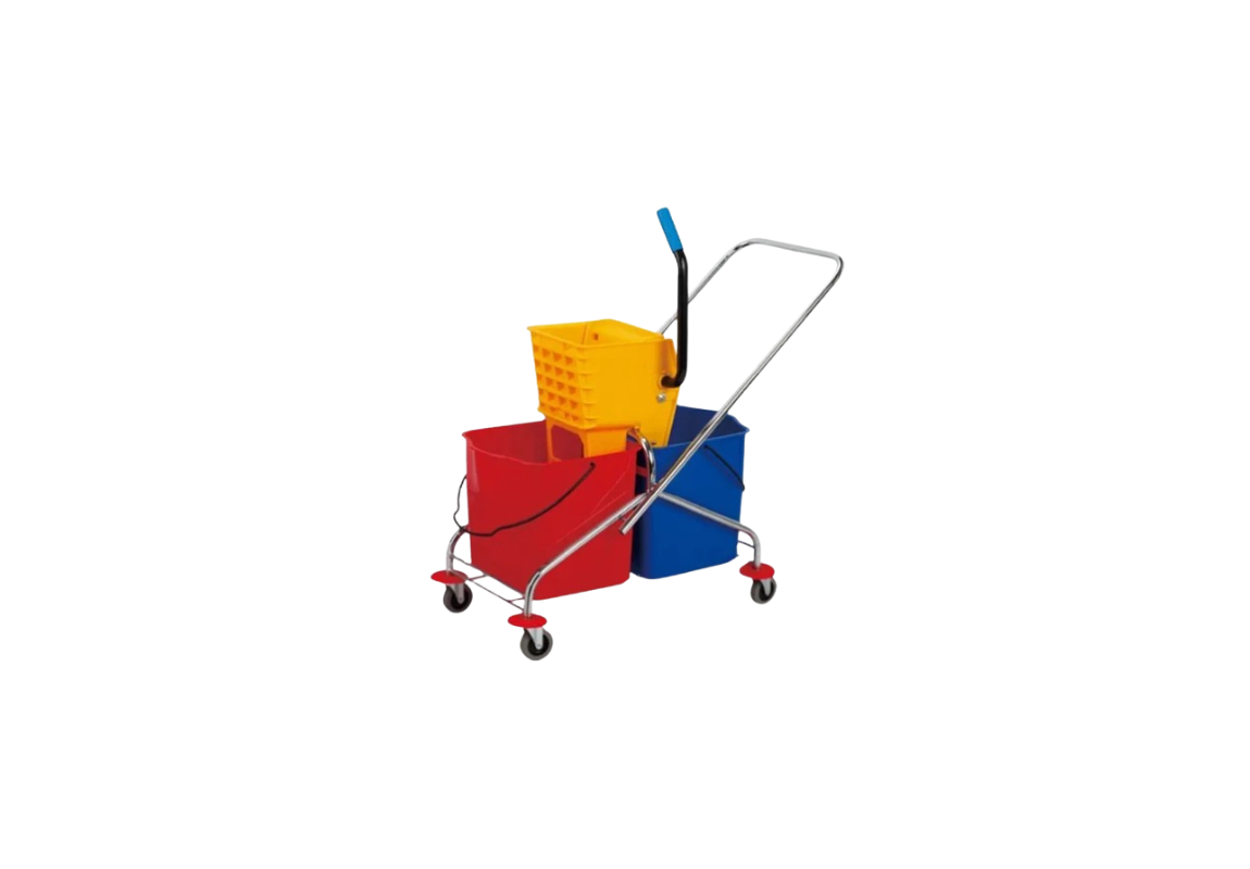 Plastic Double Bucket Wringer Trolley